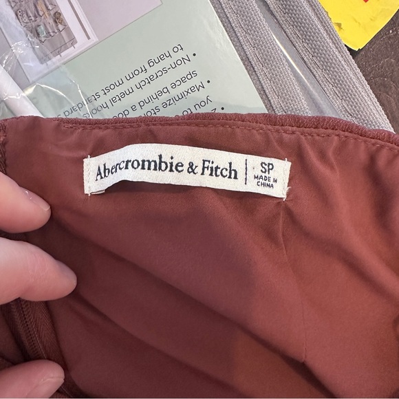 Abercrombie & Fitch Brown Knot Front Cutout Halter Midi Dress Size Small Petites - Picture 11 of 12